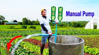 Improvised manual water pump no need electricity water from the deep well life hack at home [upl. by Reade565]