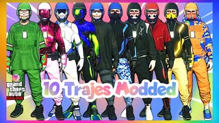 GTA 5 ONLINE  COMO OBTER 10 TRAJES MASCULINOS TRYHARD MODDED DE UMA VEZ PELO MODO CRIADOR [upl. by Lorna764]