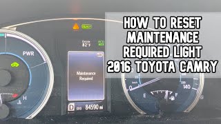 How to reset maintenance required light in 2016 Toyota Camry DIY video toyotacamry toyota [upl. by Frederiksen]