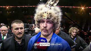 EMOTIONAL Oleksandr Usyk REACTS to beating Tyson Fury for undisputed 🇺🇦 [upl. by Shakti]