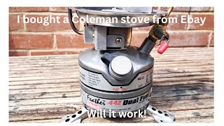 Coleman 442 Feather dual fuel stove low cost from EBAY will it work [upl. by Hafirahs]