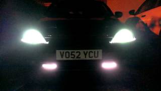 8000k HIDs Vauxhall Corsa C Dipped Beam Headlights [upl. by Nimsay]