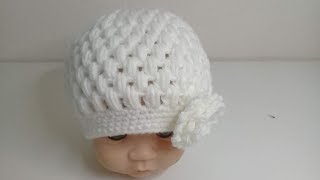 Gorro tejido a crochet en punto puff  todas las tallas [upl. by Radke]