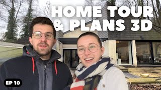 HOME TOUR après démolitions  PLANS 3D  Elagage Vlog renovation Ep 10 hometour [upl. by Kopp]