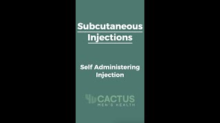 Subcutaneous Injections Self Administering Injection By CactusMen Australia [upl. by Hilda]