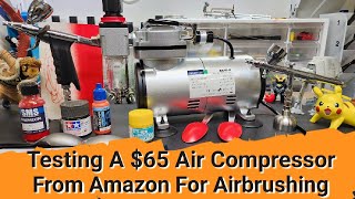 Testing A 65 Air Compressor From Amazon For Airbrushing [upl. by Thibault]