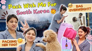 PACK WITH ME 😍 For South Korea 🇰🇷✈️  Manasi Mau [upl. by Hube698]