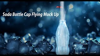 soda water bottle gas pressure cap flying offbottle mock upsoft drink mock upbottle cap flying [upl. by Christianity551]