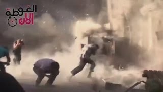 Syria Amvid shows violent explosion and clashes near Damascus [upl. by Namzed866]