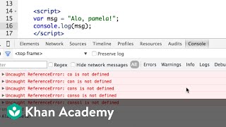 Debugging webpages with the browser console  Computer programming  Khan Academy [upl. by Ainezey942]