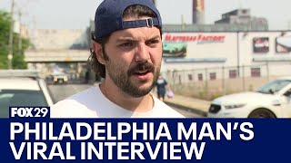 Philadelphia man goes viral for FOX 29 interview about I95 bridge collapse [upl. by Eidaj]