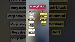 Instead of Saying quotveryquot  Learn Better English Words esllearners learnenglish facts shorts [upl. by Duwe]