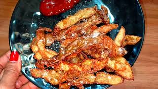 Aloo ke Chilke se bani crispy chipspotato peel SnackPotato Skin Recipe [upl. by Laith]