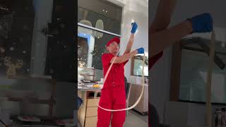 Haidilao noodle dancing Cupertino foodie [upl. by Eniamreg]