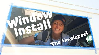 SEITZ window install in self built CAMPERVAN CONVERSION time lapse [upl. by Adnulahs]