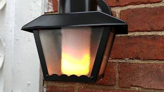 Flickering flame LED porch light from Amazon [upl. by Pentheas]