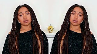 How To Sleep With Long Senegalese Twists Box Braids 2 Comfortable Ways TWIST SERIES [upl. by Ahseinar]