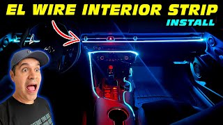 How to Install LED Strip EL WIRE for CAR Interior  ONEUPLIGHTING [upl. by Milka946]