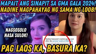 NADINE SAMONTE IBINULGAR NA ANG KATOTOHANAN SA KALUNOS LUNOS NA SINAPIT NIYA SA GMA GALA 2024 [upl. by Nicole]