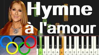 🎹 Hymne à lamour piano Édith Piaf Easy Tutorial Paris 2024 ❤️ [upl. by Krongold]