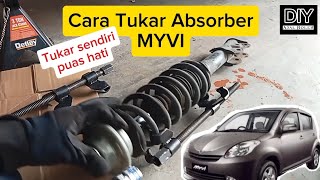 Cara Tukar Absorber Depan MYVI lama Myvi Part 3 [upl. by Ellinnet]