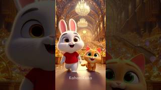 Rabbit and Kitten got scared of Baba 👻 rabbit kitten cute funny ai [upl. by Yarg]