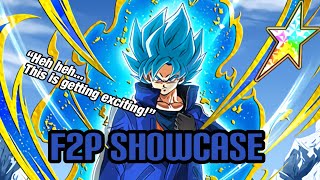 SUPER EZA when  100 F2P EZA AGL SSB Goku Lvl 10 Links F2P Showcase  DBZ Dokkan Battle [upl. by Bencion308]