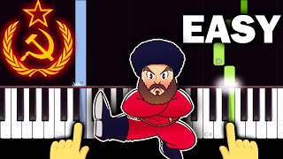 National Anthem of USSR  EASY Piano tutorial [upl. by Standley]