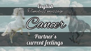 CANCER ♋️ PARTNERS CURRENT FEELINGS TIMELESS ENGLISH tarot reading cancer currentfeelings [upl. by Jaan382]