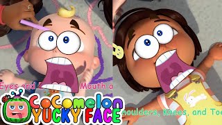 CoComelon Head Shoulders Knees and Toes Song and More Scared Face [upl. by Aissat]