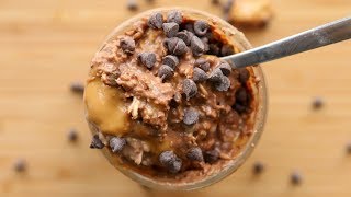 Overnight Oats Recipe CHOCOLATE PEANUT BUTTER Easy Healthy Breakfast Ideas [upl. by Roseline797]