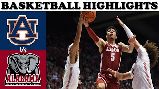 Auburn vs Alabama Basketball Highlights  CLOSE OT GAME [upl. by Wallach]