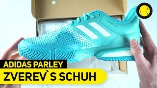 Alexander Zverevs Adidas SoleCourt Boost X Parley  HandsOn  TennisPoint [upl. by Garvy]