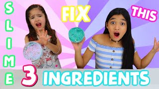 FIX THIS SLIME WITH ONLY 3 INGREDIENTS SLIME CHALLENGE [upl. by Tynan]