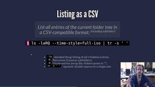 ArkThis ShowNTell S01E04 Directory listing as CSV file using commandline [upl. by Burty]