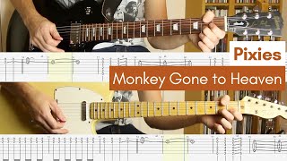 Monkey Gone to Heaven  Pixies  Learn to Play Guitar Cover amp Tab [upl. by Eisle]