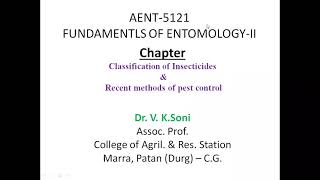 Classification of Insecticides and Recent methods of insect control [upl. by Yousuf868]