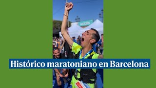 Álex Roca hace historia al terminar el maratón de Barcelona con un 76 de discapacidad física [upl. by Gilpin839]