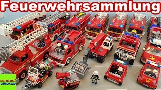 Playmobil Feuerwehr Fahrzeuge riesige Sammlung seratus1 unboxing [upl. by Lekkim]