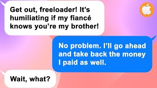 Apple Sister kicked me out because doesnt want fiancé to know about me  her freeloader brother [upl. by Oner]