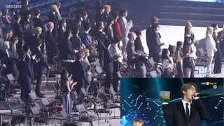 All artists twice redvelevet reaction to BTS idol ending The fact music awards 2019 [upl. by Joseph]