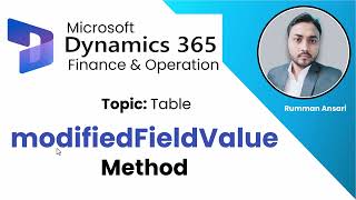 modifiedFieldValue  Table Method  D365 FampO  X Code [upl. by Sutton]