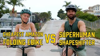 The Cheapest Folding Bike from Amazon vs The Superhuman Shapeshifter Folding eBike [upl. by Adele]