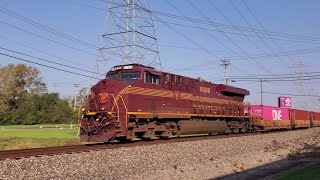 A variety of heritage units from both CSX and NS on the New Castle District at Sharonville Ohio [upl. by Yendahc]