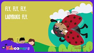 Ladybugs Fly Lyric Video  The Kiboomers Preschool Songs amp Nursery Rhymes [upl. by Olrak]