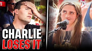 quotPlease Shut Up I Am Talkingquot Girl Gets Triggered by Charlie Kirk [upl. by Ludwigg]