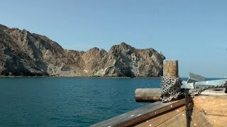 The Orient Oman  Muscat  Dhow excursion along rustic rocky coast [upl. by Erdua282]