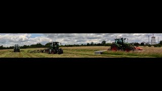 Heuernte beim Lohnunternehmen Seltmann mit Fendt Xylon Fendt 724 Fendt 720 Teil eins [upl. by Ferrand]