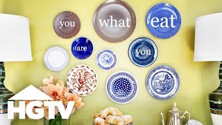 How to Repurpose Plates as Wall Art  Design Tips  HGTV [upl. by Argyle]