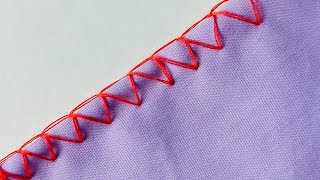 Handsewing overlock stitch by hand Tutorial for beginners [upl. by Manya36]